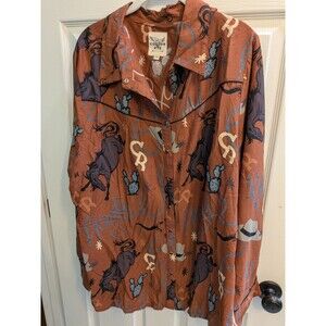 Modern Retro Boutique Western Howdy Long Sleeve Women Snap Blouse